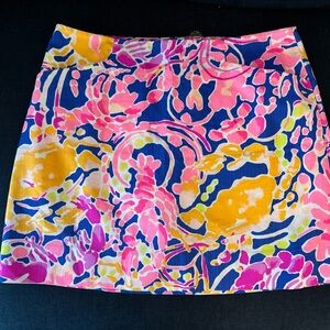 Lilly Pulitzer Pink Yellow Mini Pencil Skirt Resort Wear